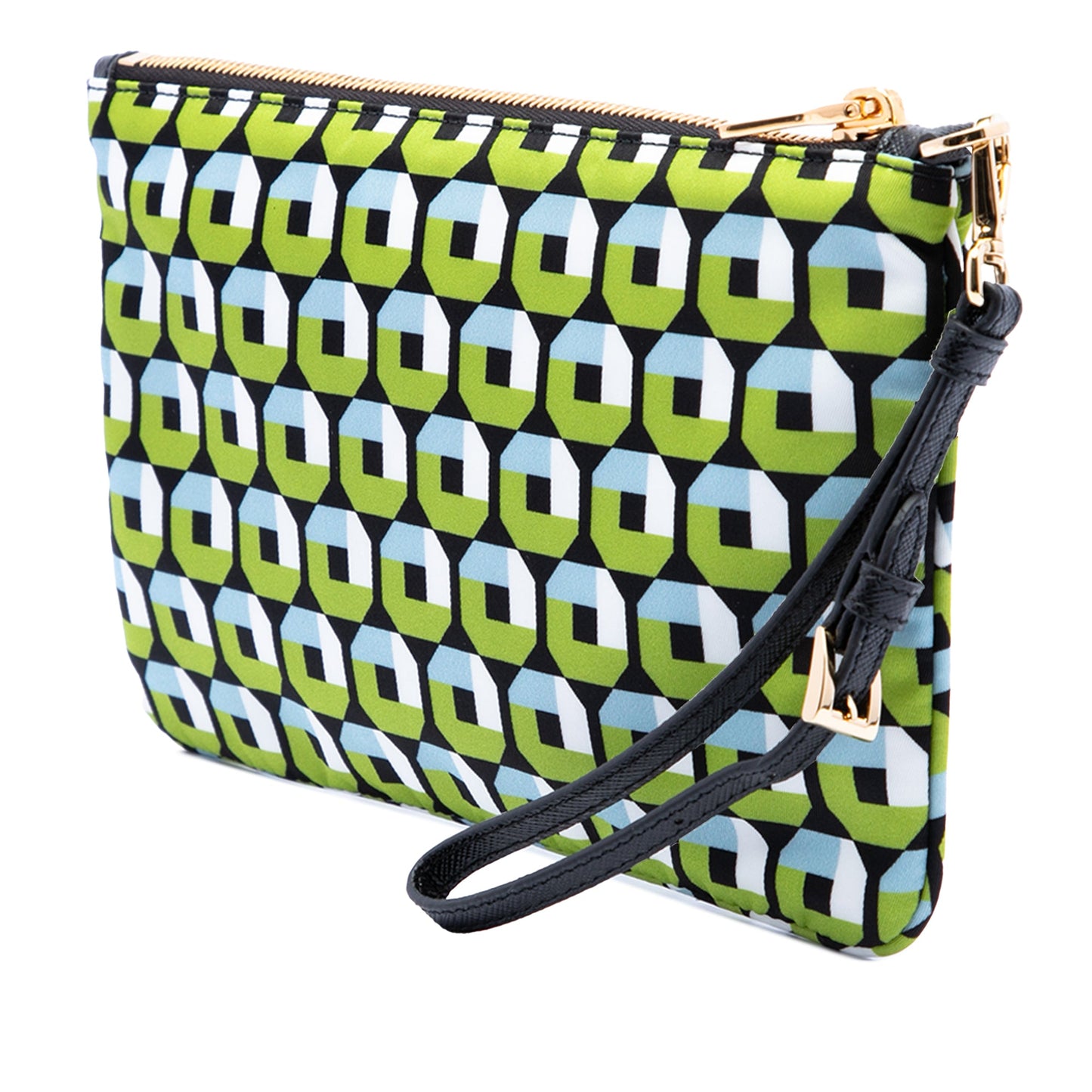 Prada Tessuto Stampato Wristlet Clutch