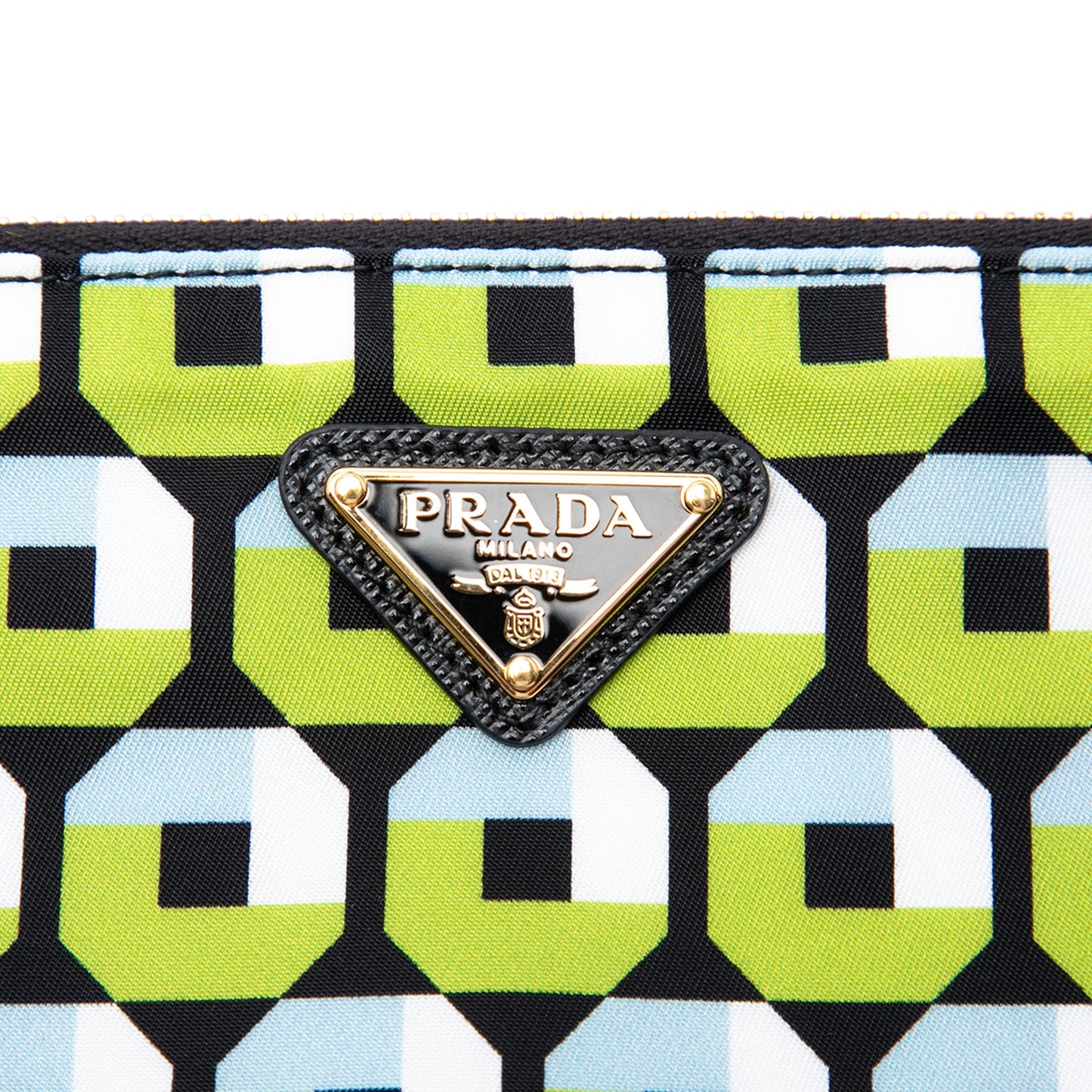 Prada Tessuto Stampato Wristlet Clutch