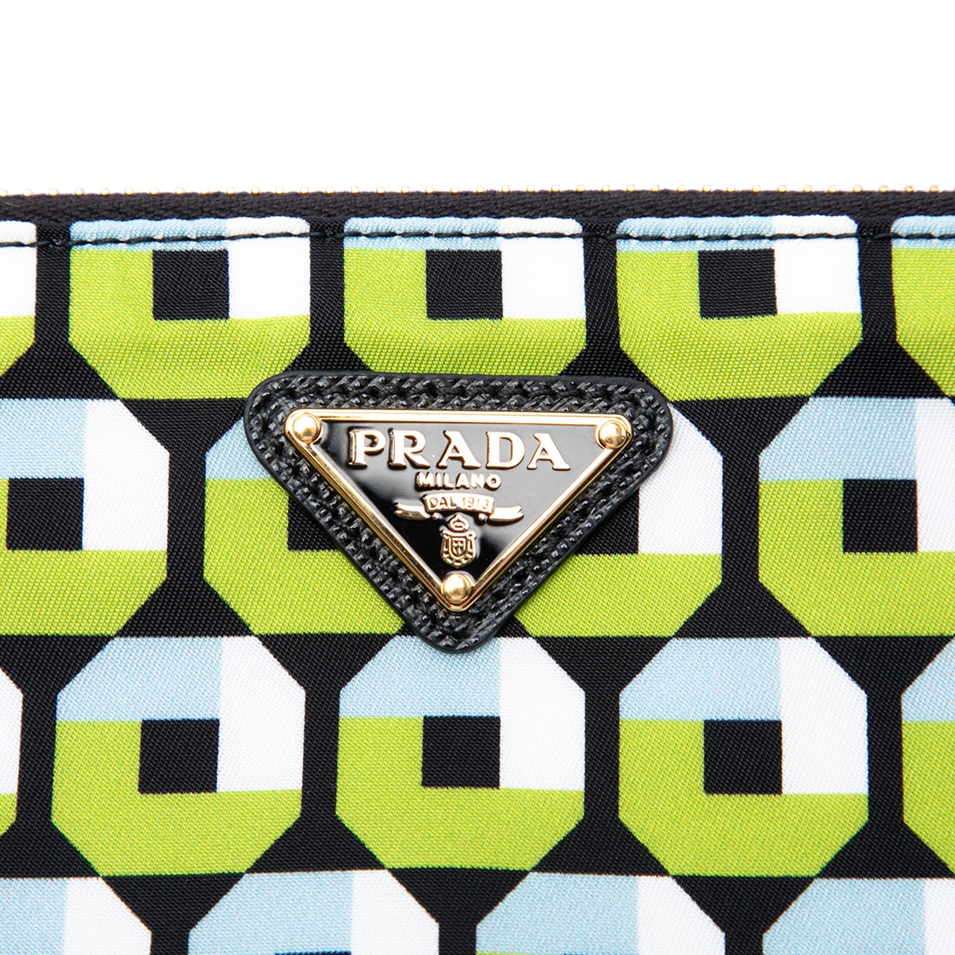 Prada Tessuto Stampato Wristlet Clutch