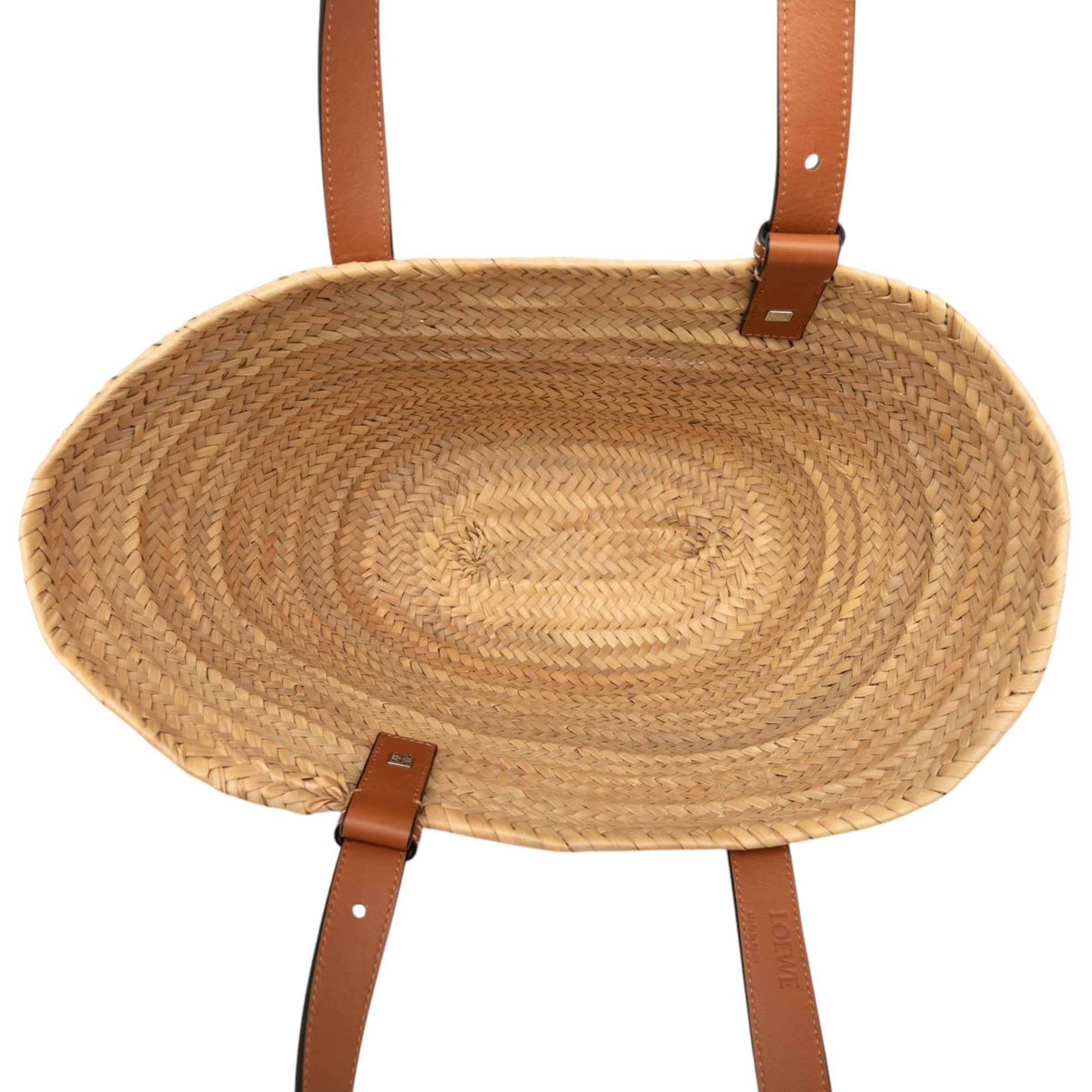 LOEWE Small Raffia Anagram Basket Tote