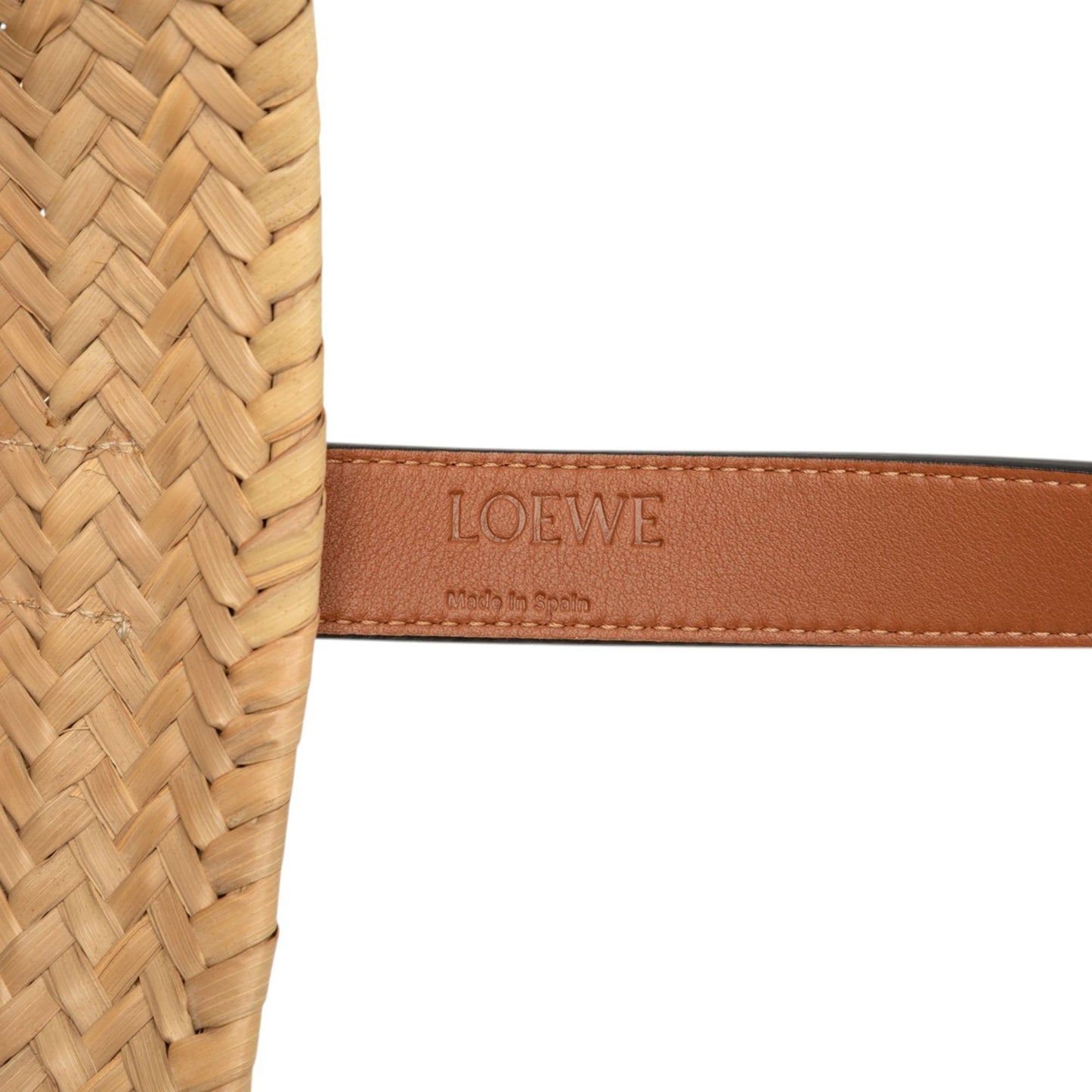 LOEWE Small Raffia Anagram Basket Tote