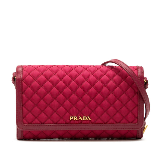 Prada Tessuto Impuntu Wallet on Strap