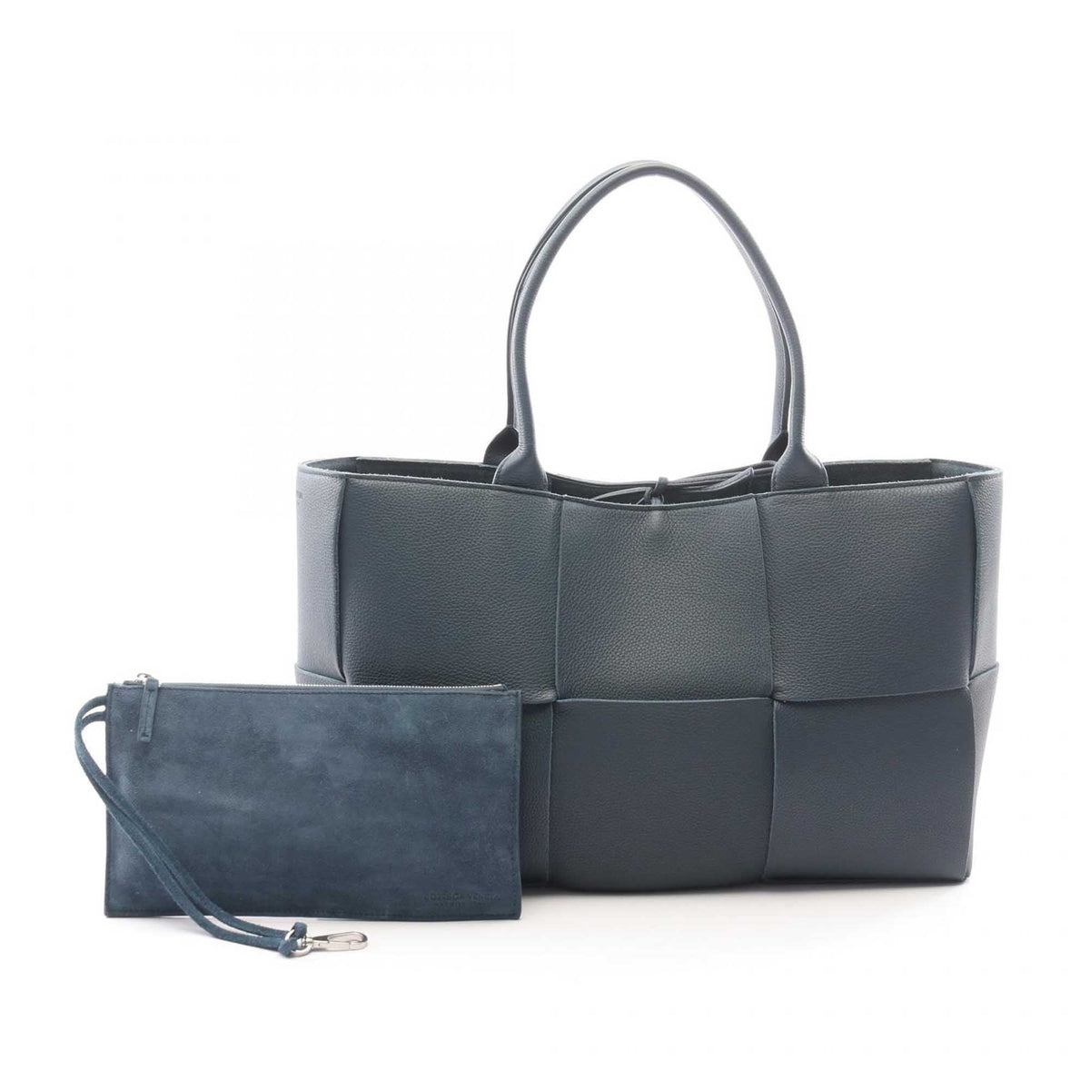 Bottega Veneta Medium Grained Calfskin Maxi Intrecciato Arco Tote