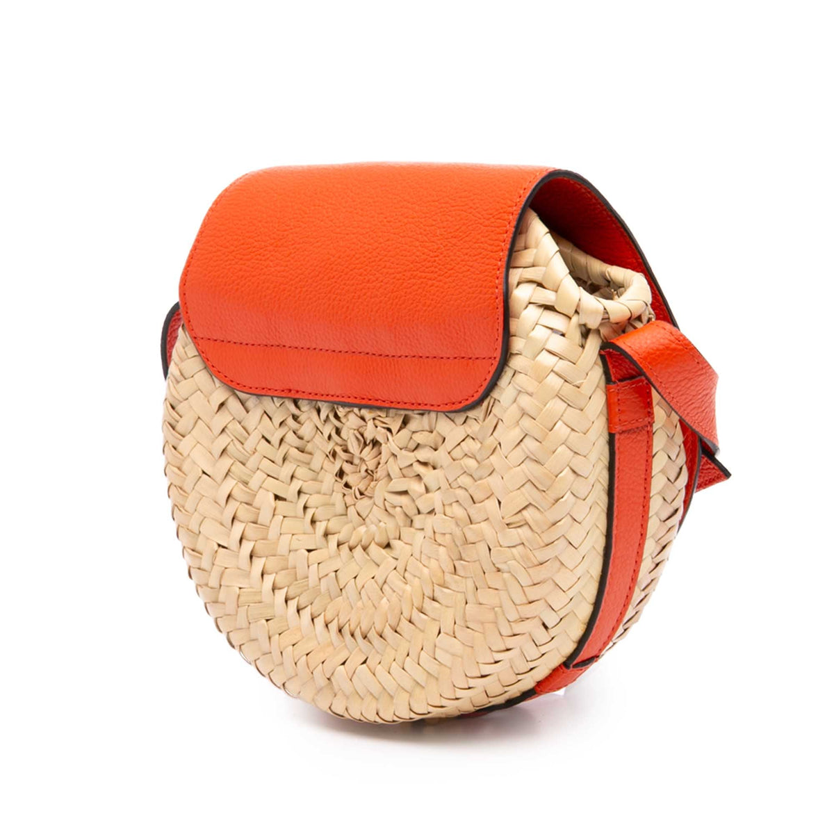 Chloé Small Raffia Marcie Saddle Crossbody