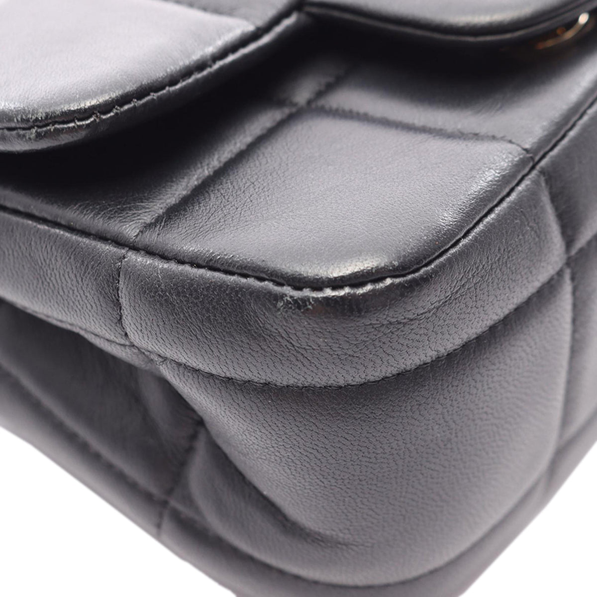 Chanel Mini Square Lambskin Chocolate Bar Flap
