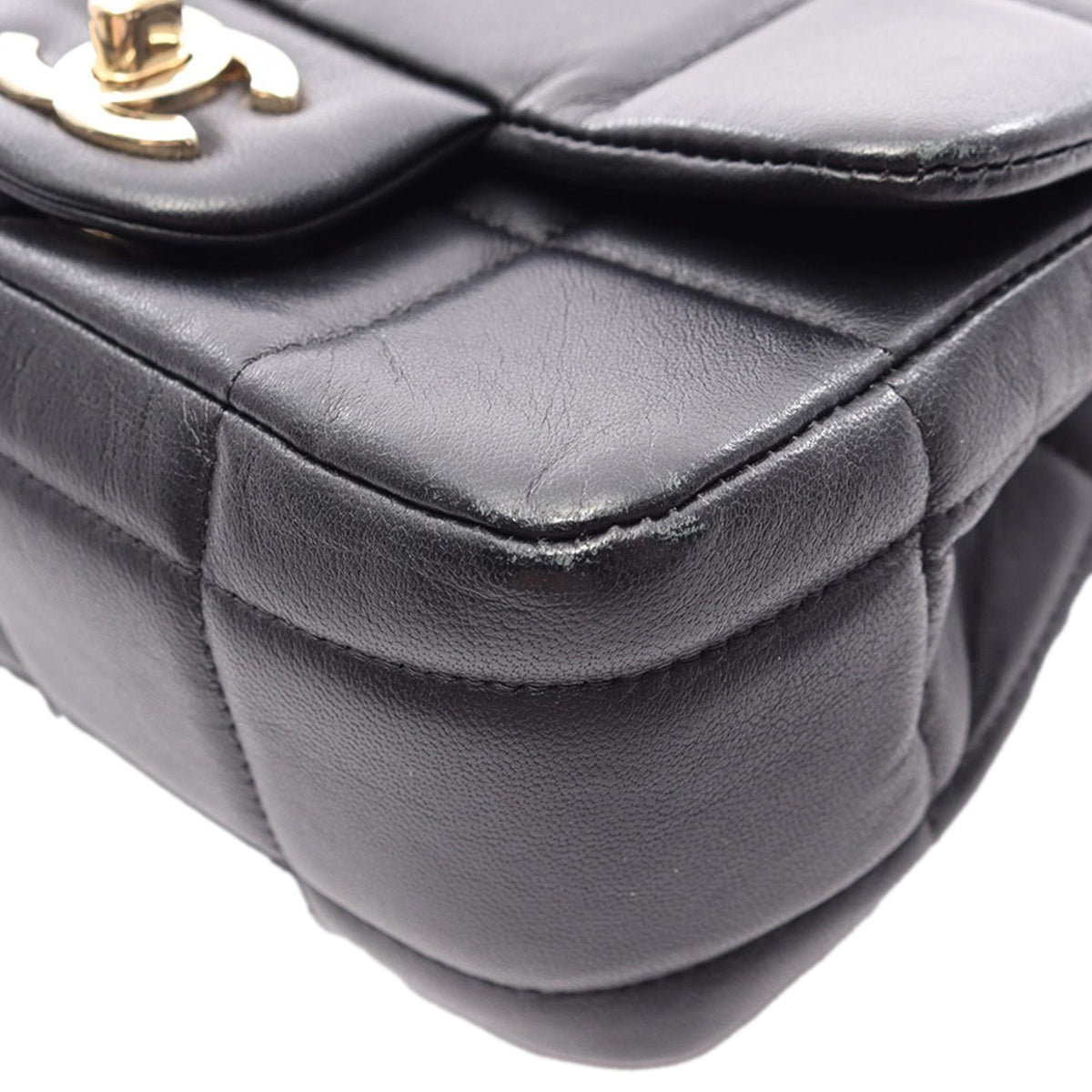 Chanel Mini Square Lambskin Chocolate Bar Flap