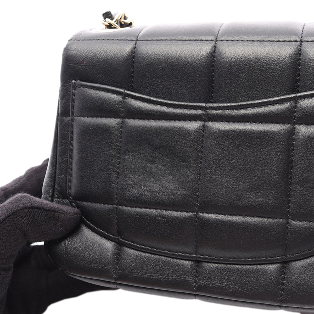 Chanel Mini Square Lambskin Chocolate Bar Flap