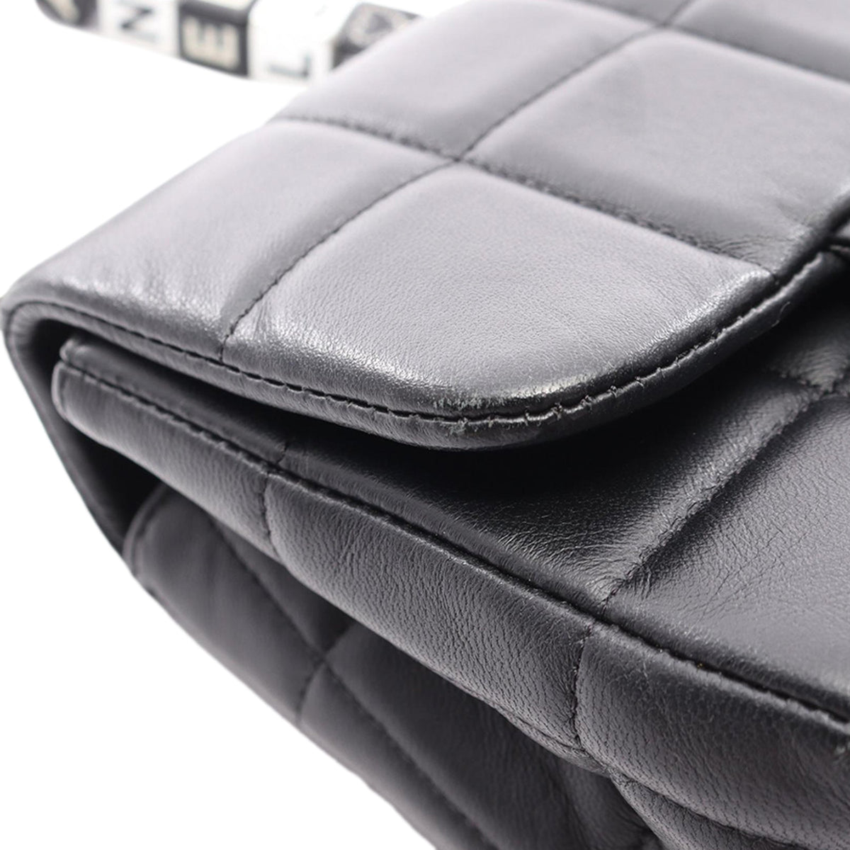 Chanel Mini Square Lambskin Chocolate Bar Flap