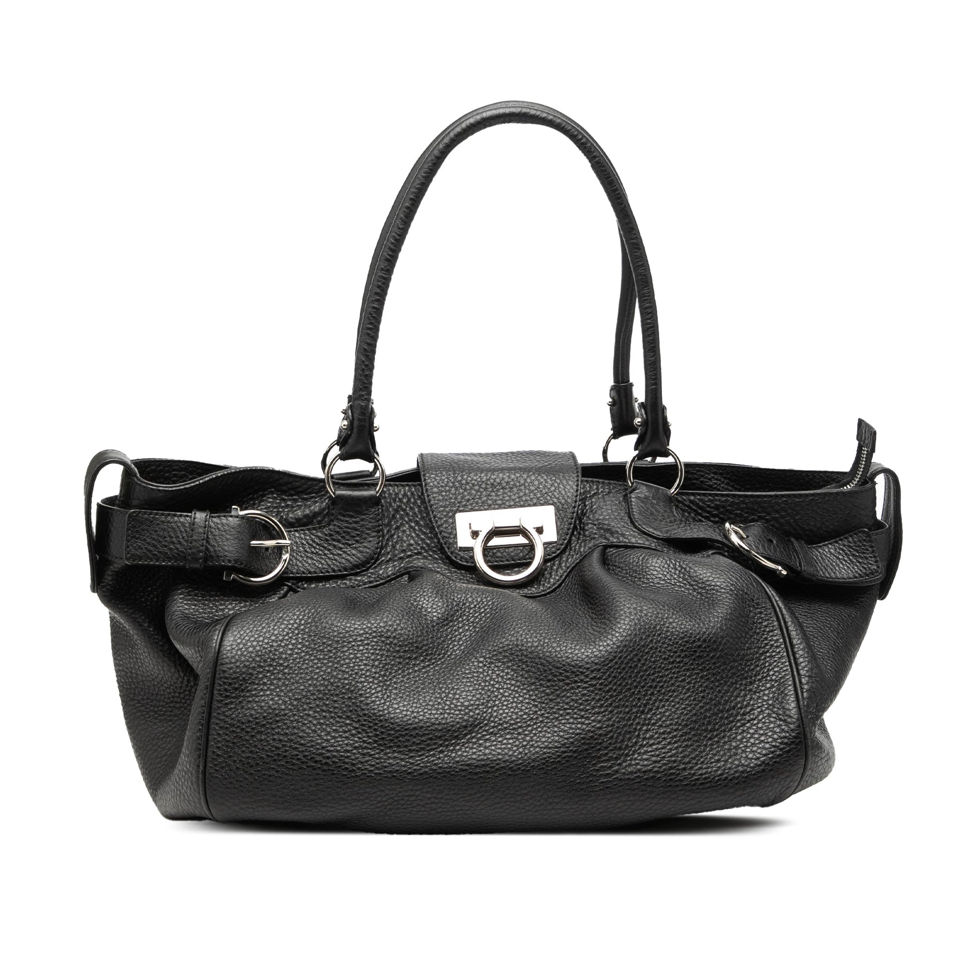 Ferragamo Leather Gancini Marisa Handbag