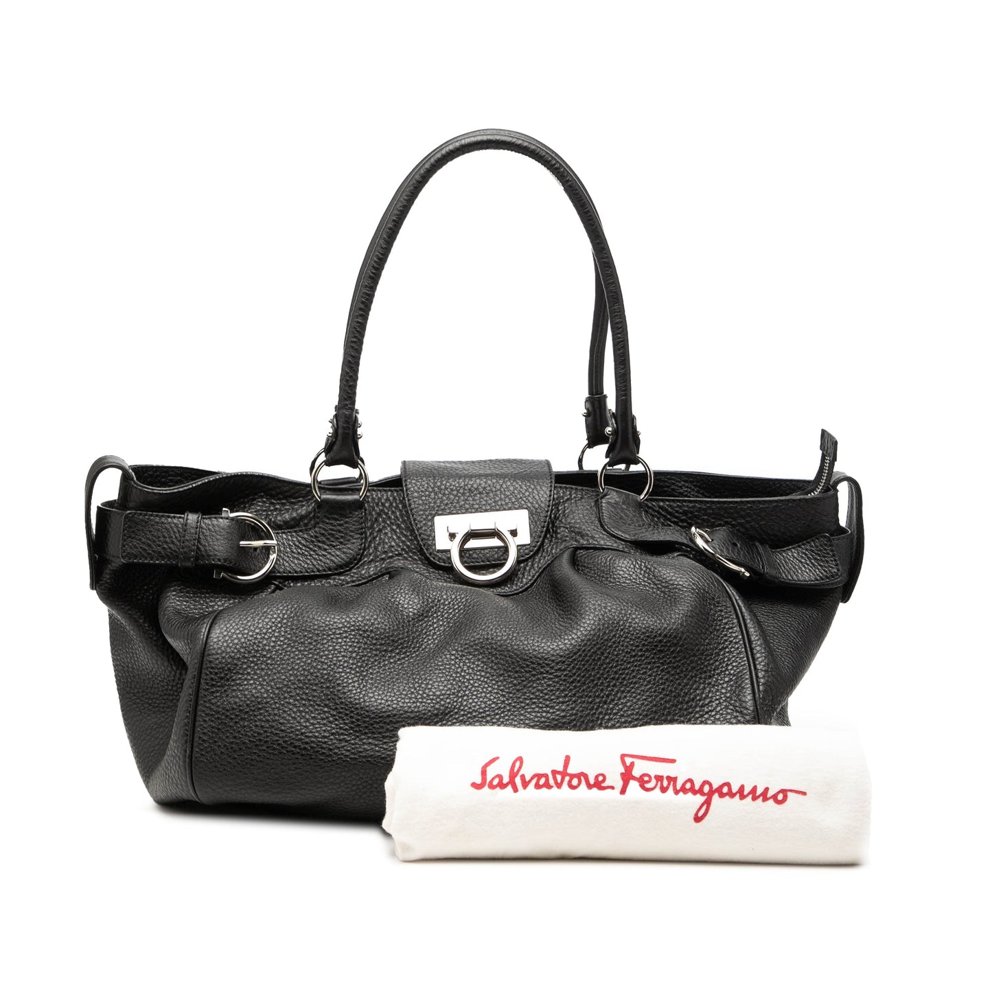 Ferragamo Leather Gancini Marisa Handbag