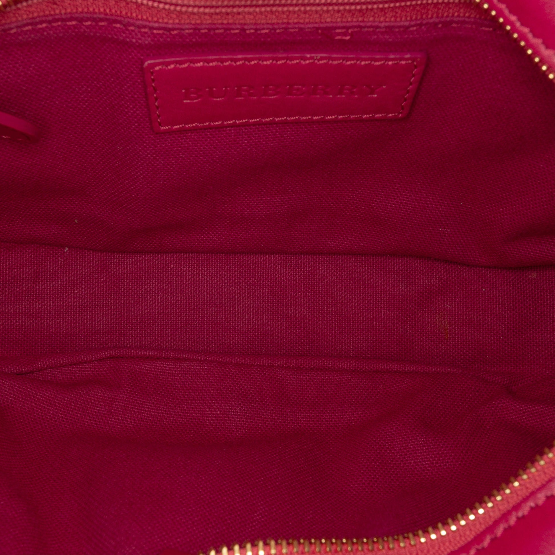 Burberry Haymarket Check Stripes Coated Canvas Crossbody