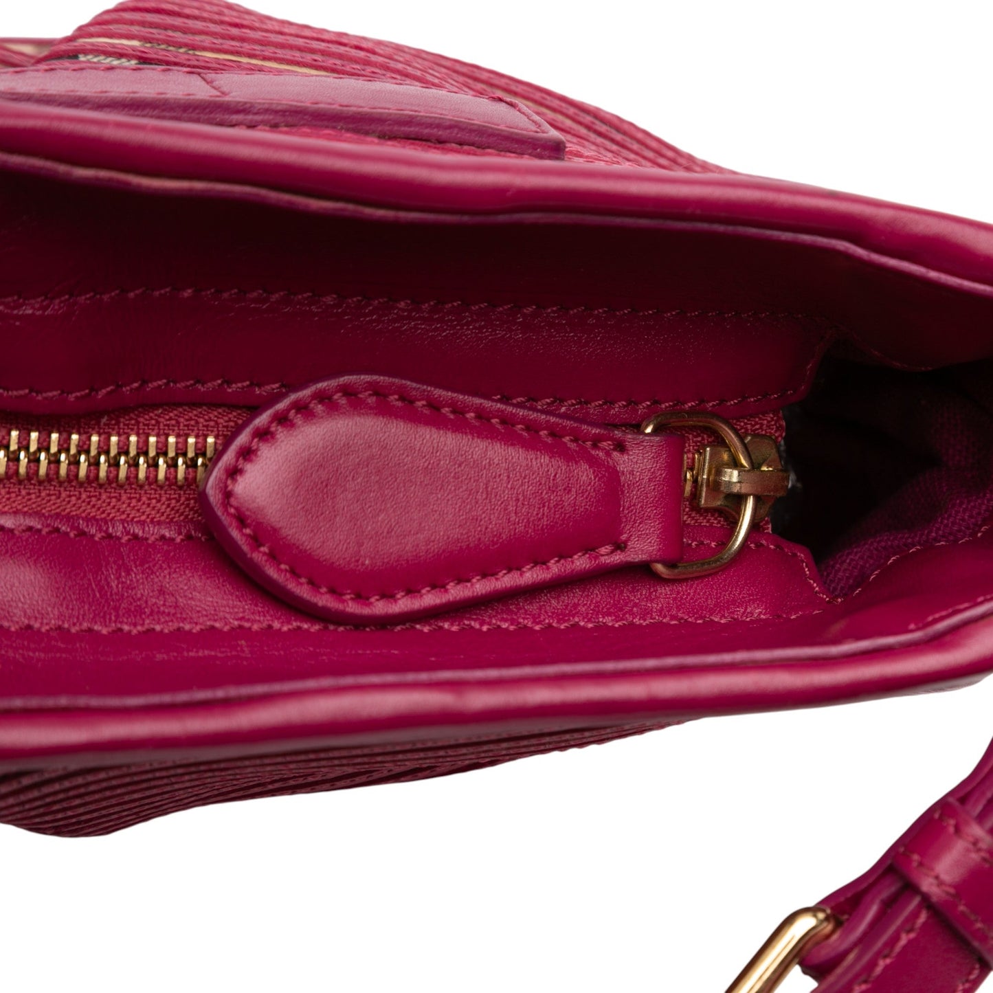 Burberry Haymarket Check Stripes Coated Canvas Crossbody