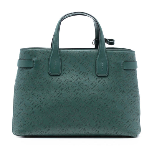 Burberry Medium Perforated Leather Banner Satchel