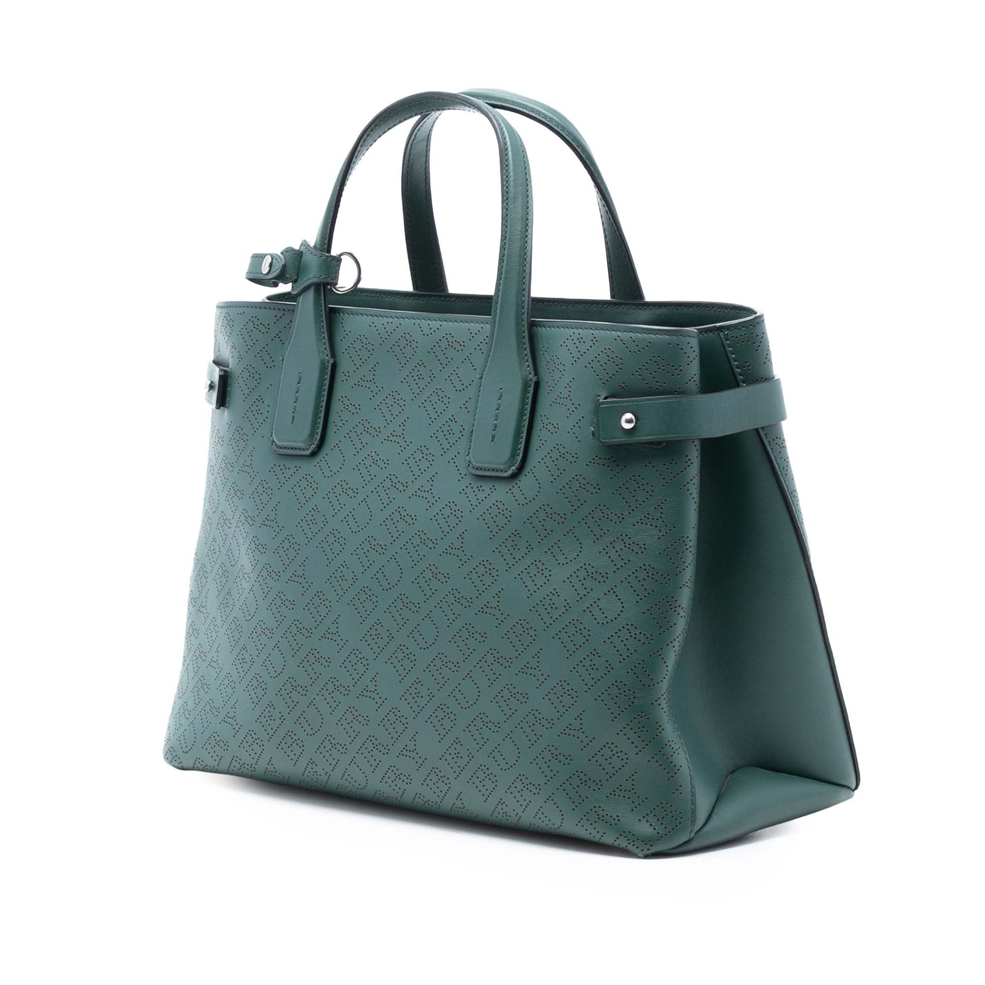 Burberry Medium Perforated Leather Banner Satchel