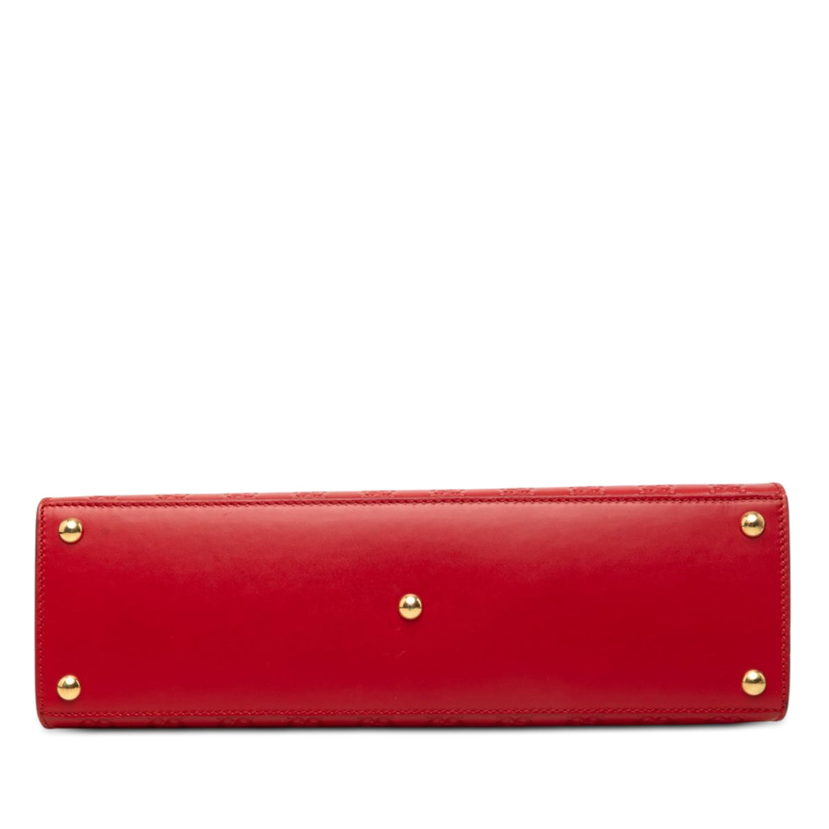 Gucci Guccissima Padlock Top Handle Bag — Red