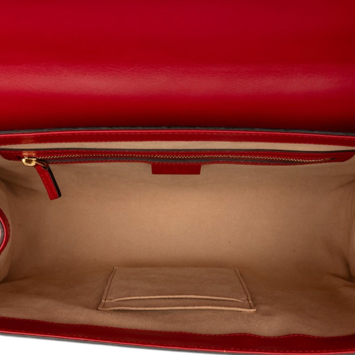 Gucci Guccissima Padlock Top Handle Bag — Red