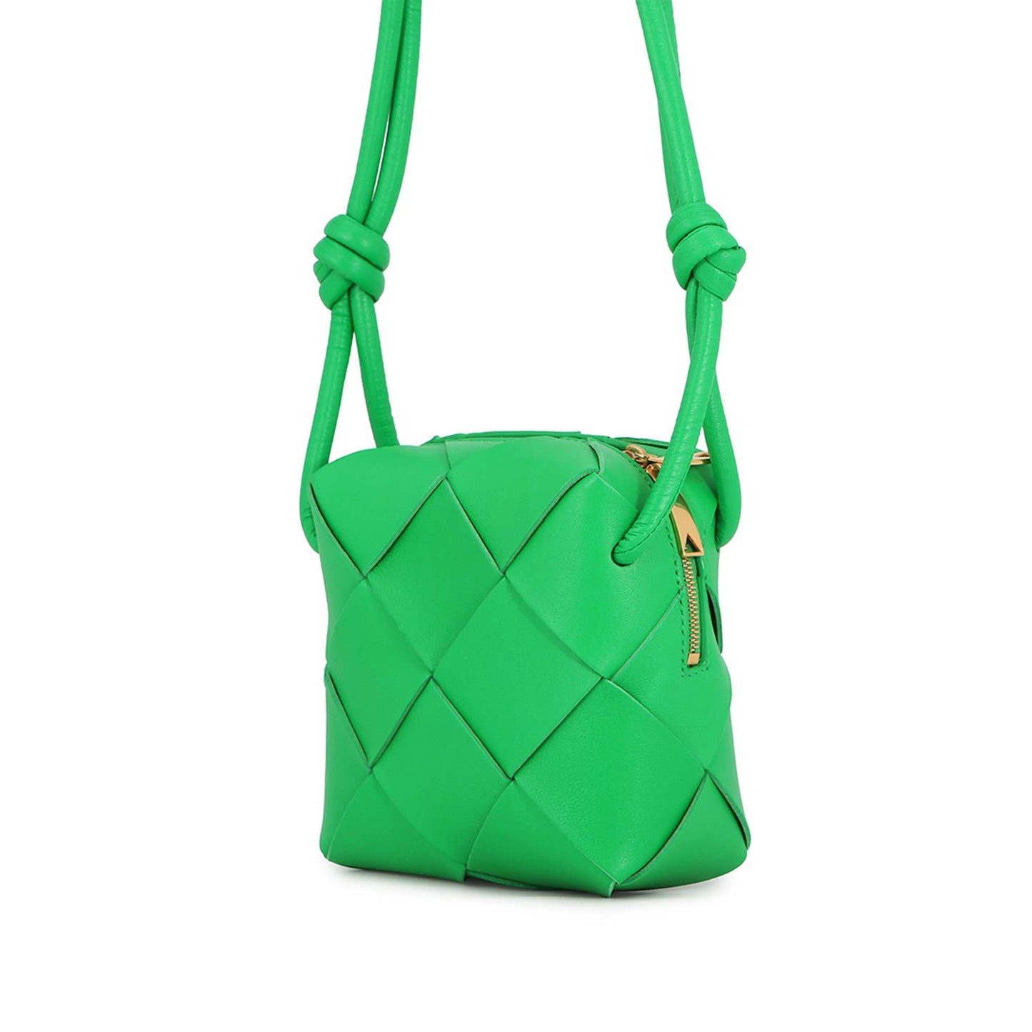 Bottega Veneta Mini Lambskin Intreccio Cassette Camera Bag