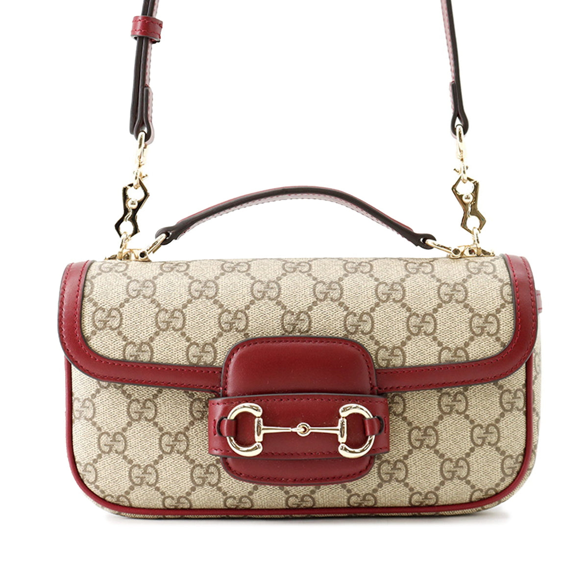 Gucci GG Supreme Horsebit 1955 Top Handle Bag