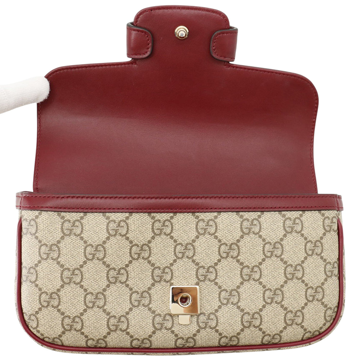 Gucci GG Supreme Horsebit 1955 Top Handle Bag