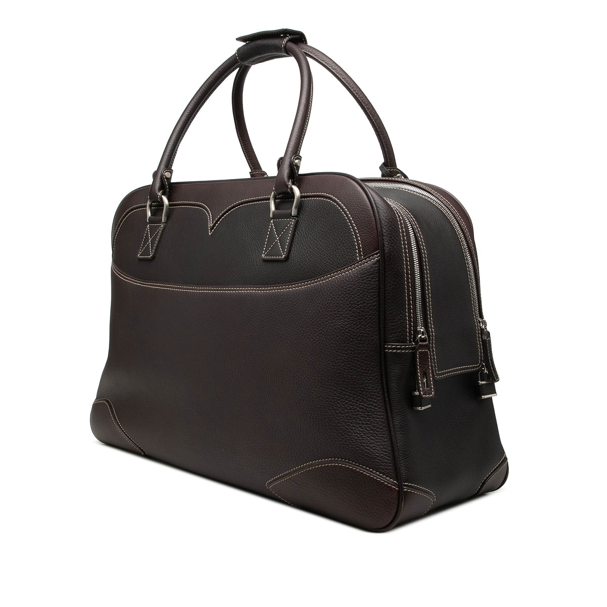 Ferragamo Maserati Calfskin Travel Bag — Brown