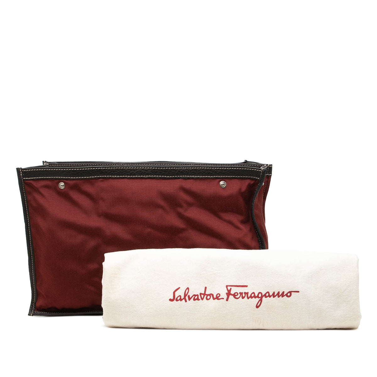Ferragamo Maserati Calfskin Travel Bag — Brown