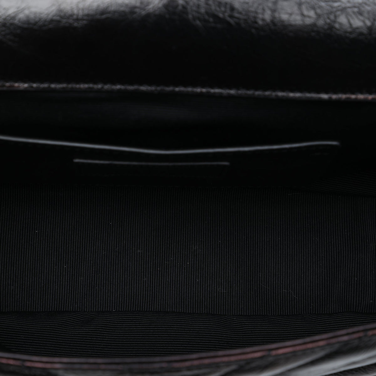 Saint Laurent Medium Chevron Metallic Crinkled Calfskin Punk Chain Bag