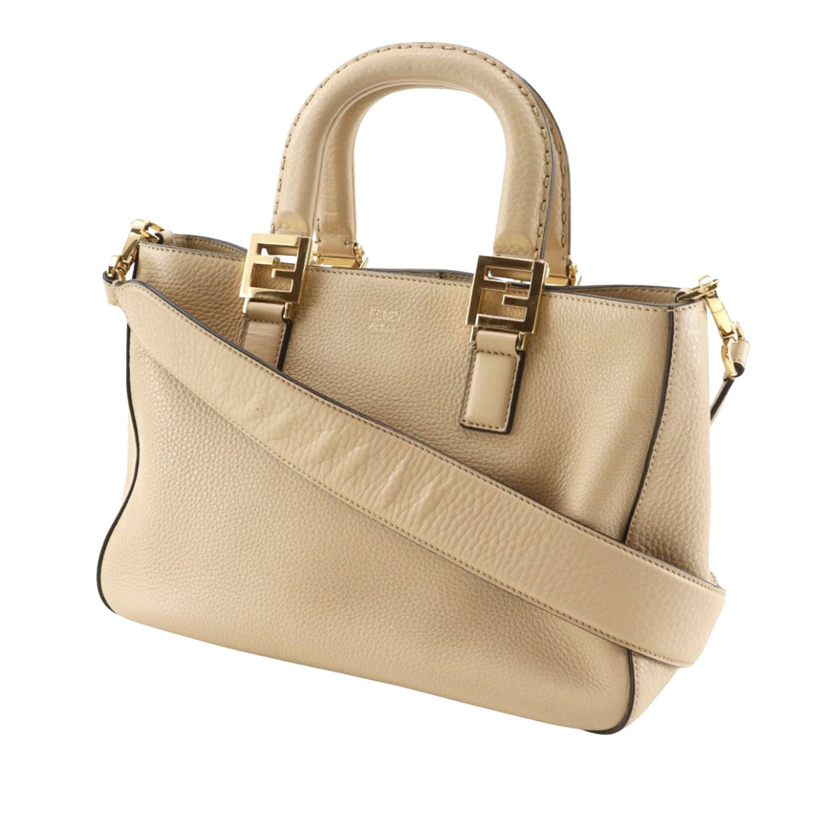 Fendi Small Leather Selleria FF Tote