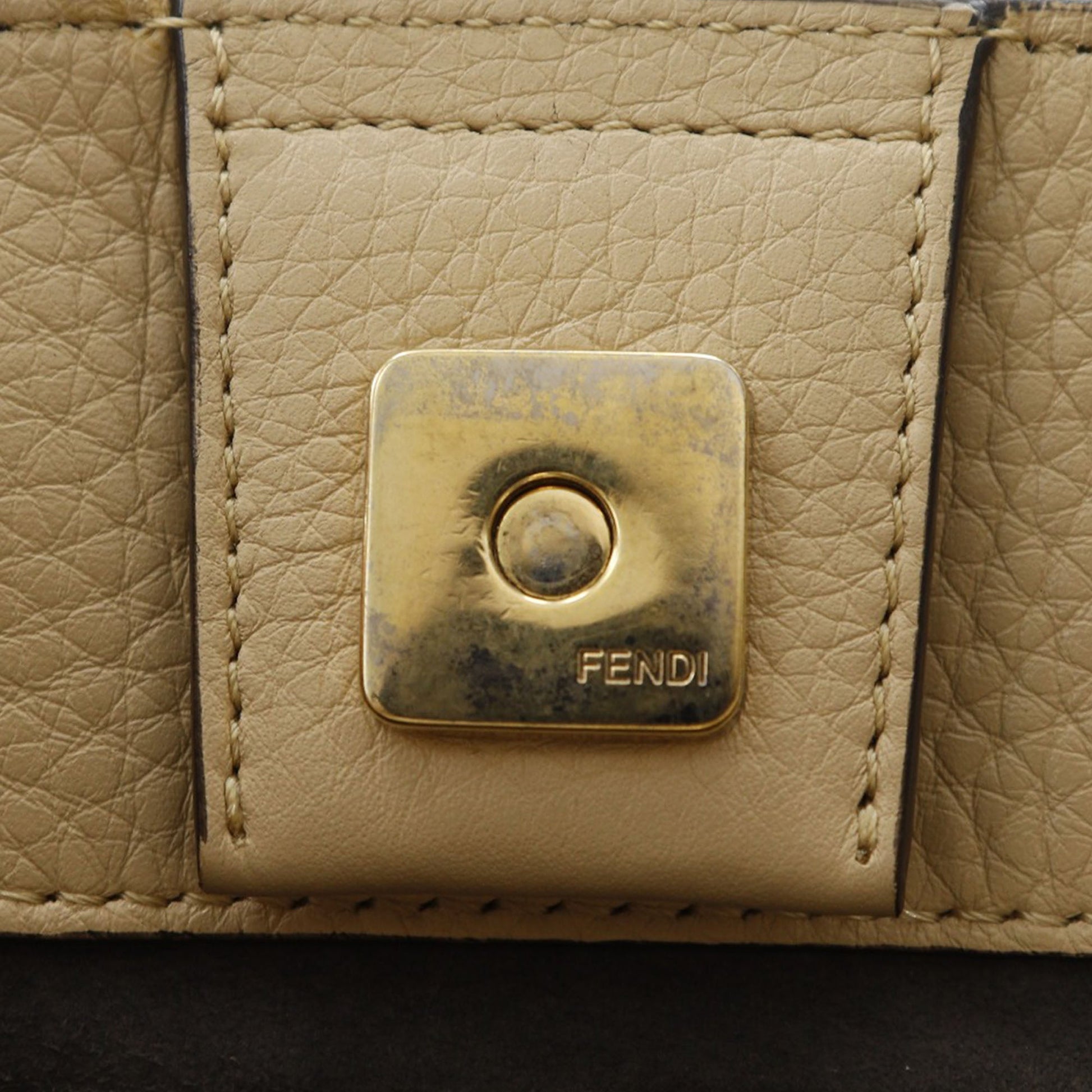 Fendi Small Leather Selleria FF Tote