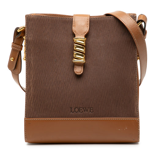 LOEWE Leather Velasquez Twist Shoulder Bag