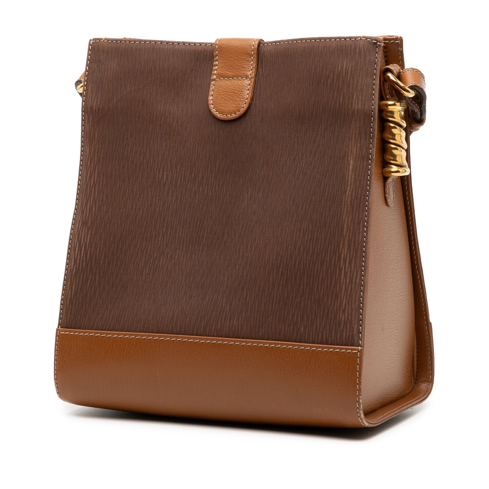 LOEWE Leather Velasquez Twist Shoulder Bag