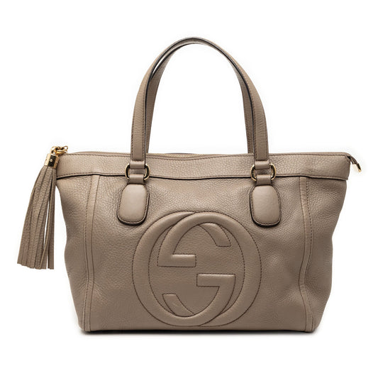 Small Leather Soho Working Tote