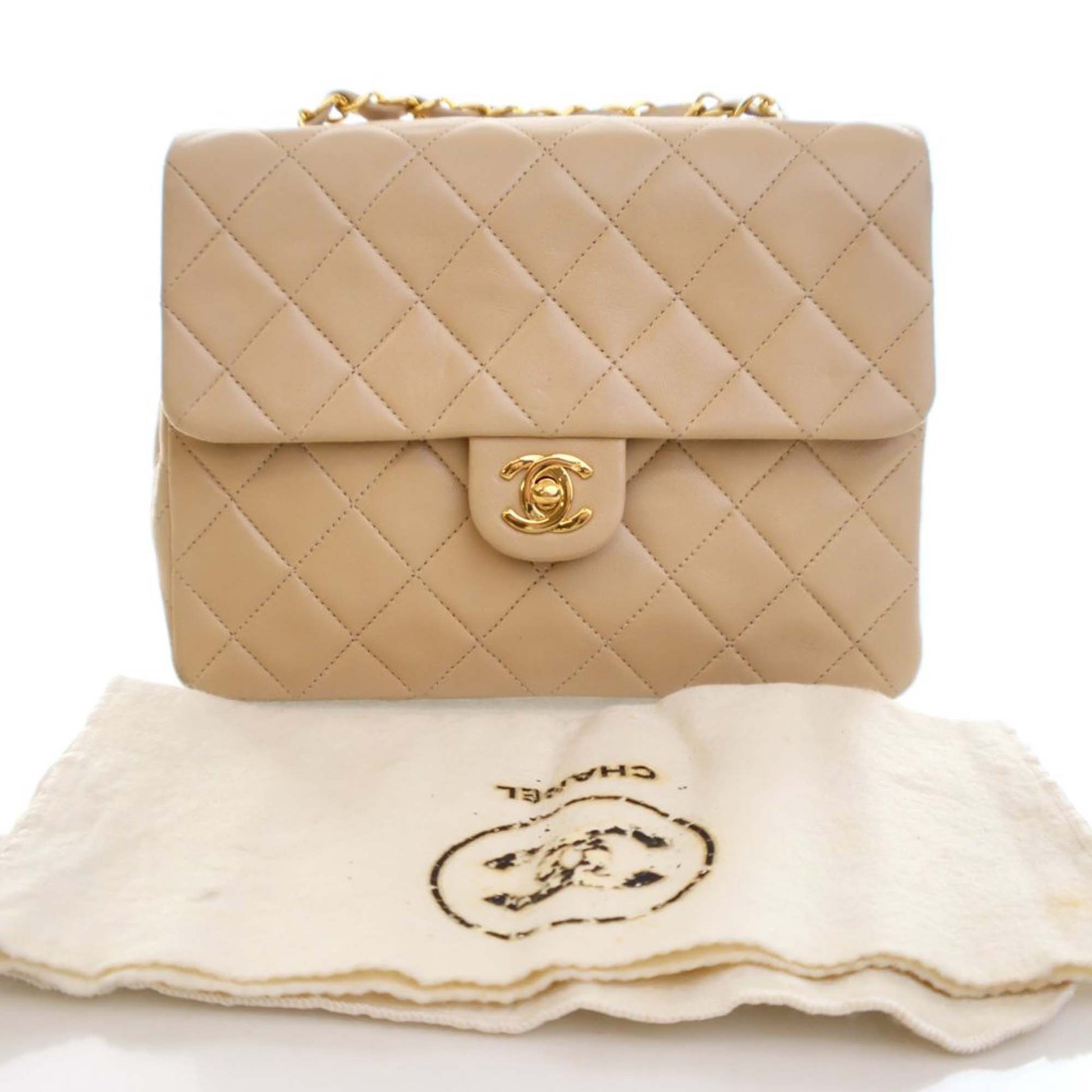 Chanel Small Square Quilted Lambskin Flap