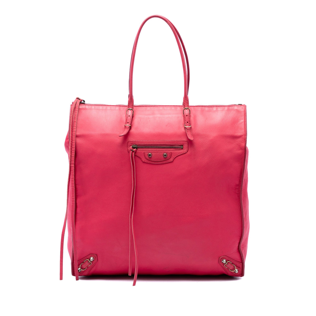 Balenciaga Leather Papier A5 Tote — Pink