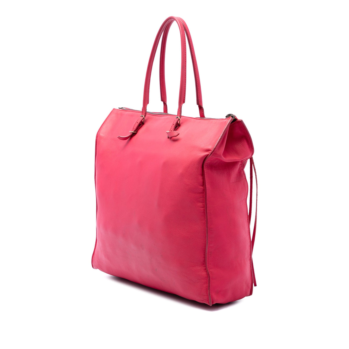 Balenciaga Leather Papier A5 Tote — Pink