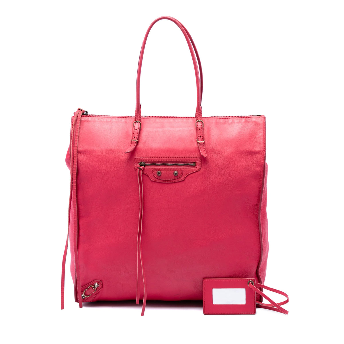 Balenciaga Leather Papier A5 Tote — Pink