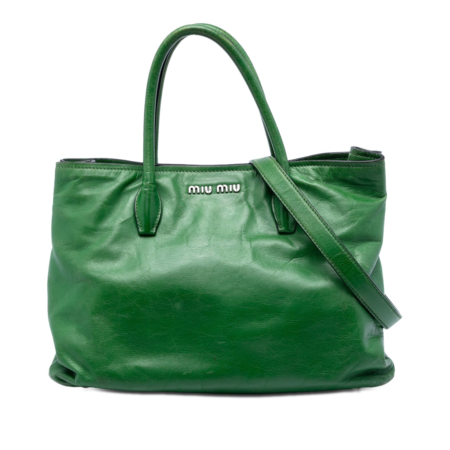 Miu Miu Vitello Shine Satchel