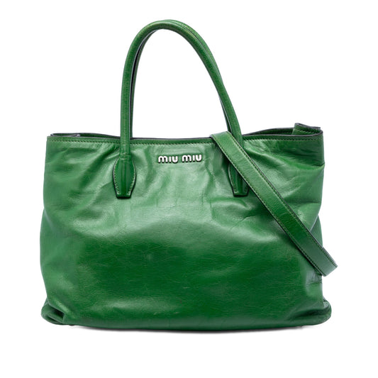Miu Miu Vitello Shine Satchel