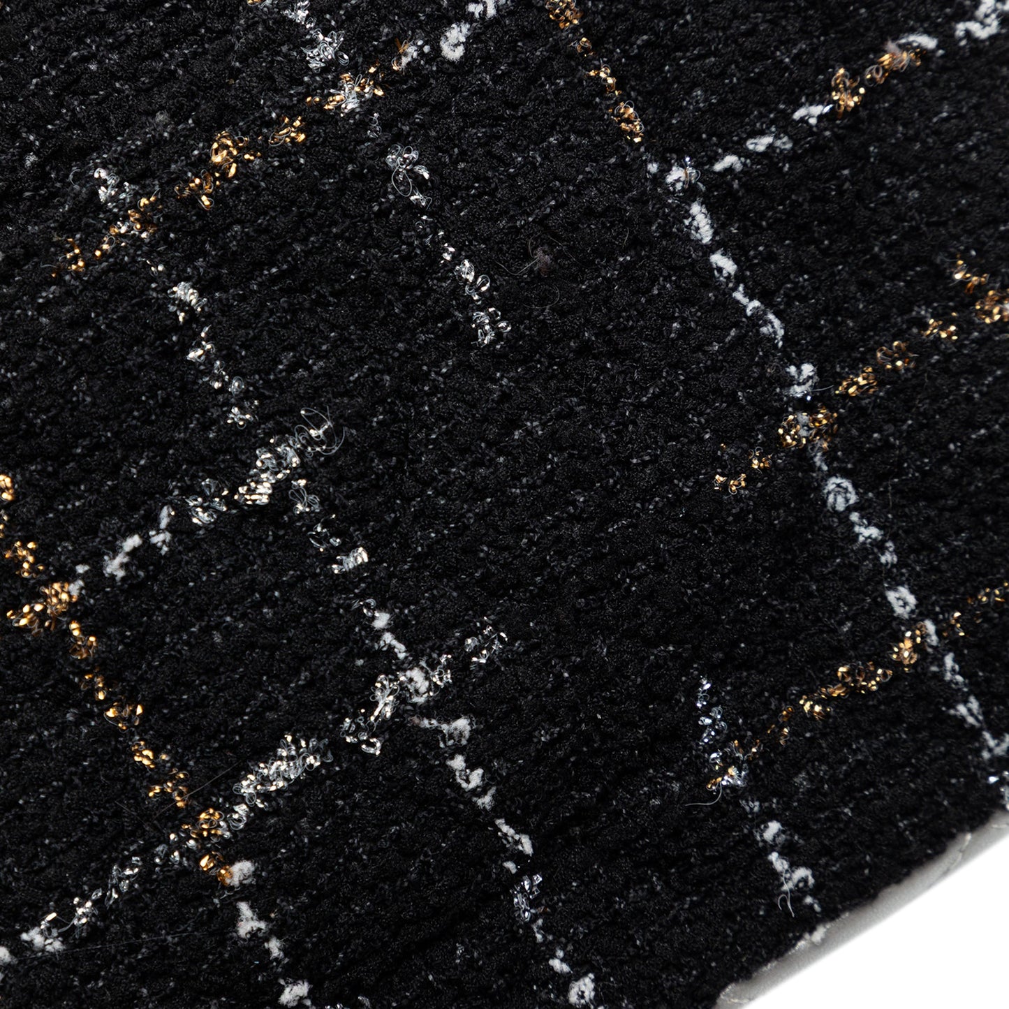 Chanel Medium Classic Quilted Tweed and Metallic Lambskin Double Flap