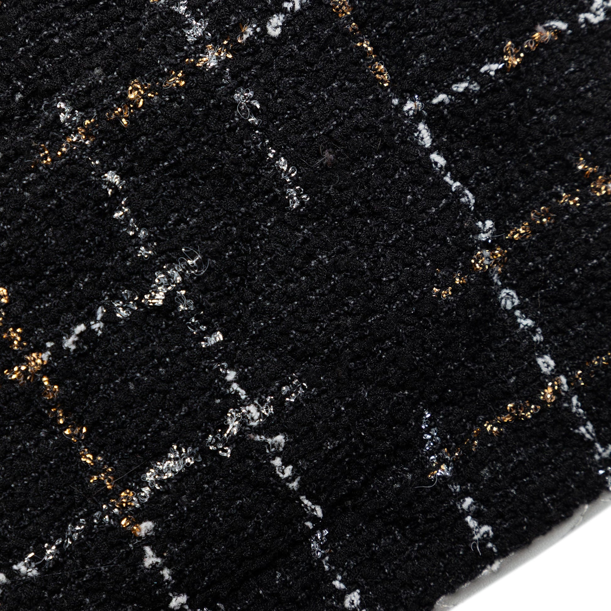 Chanel Medium Classic Quilted Tweed and Metallic Lambskin Double Flap