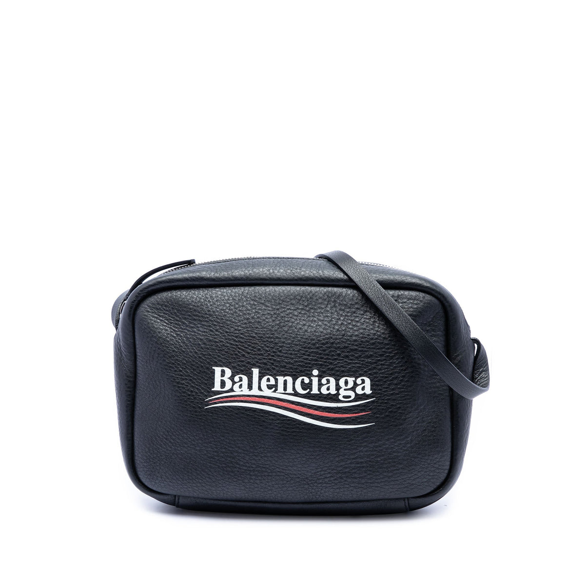Balenciaga Leather Campaign Logo Everyday Camera Bag XS