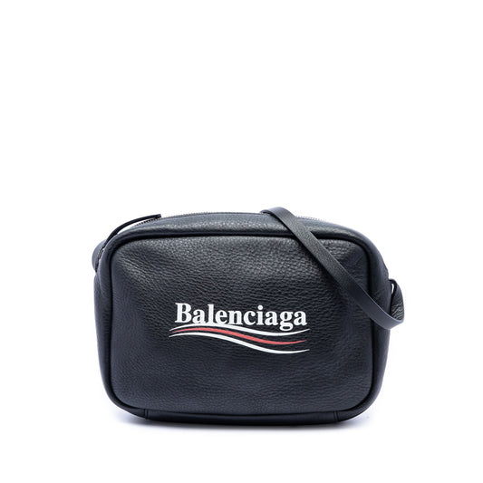 Balenciaga Leather Campaign Logo Everyday Camera Bag XS