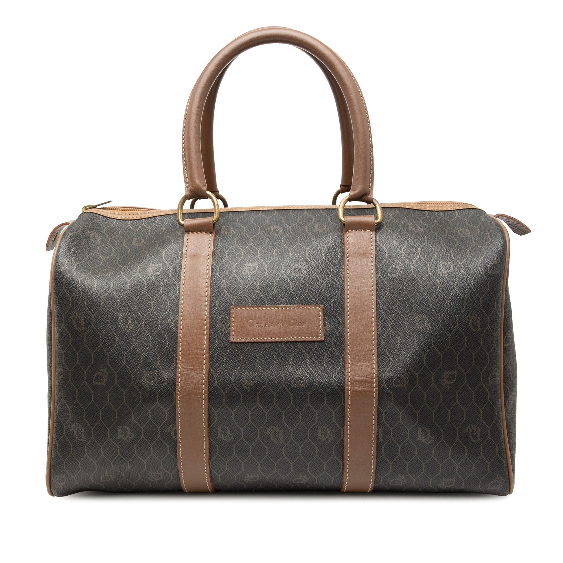 Dior Honeycomb Coated Canvas Boston Bag