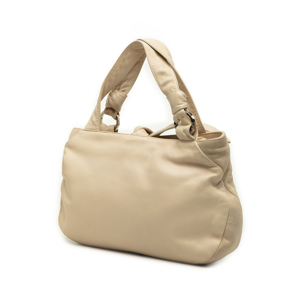 LOEWE Suede Trimmed Soft Nappa Handbag