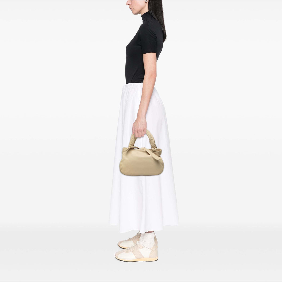 LOEWE Suede Trimmed Soft Nappa Handbag