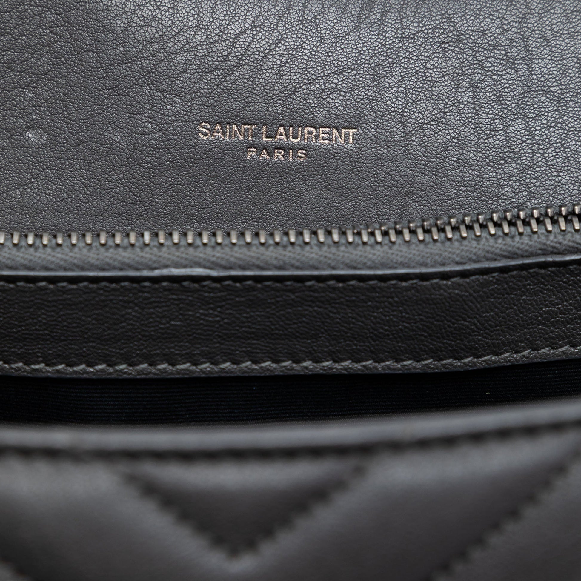 Saint Laurent Large Chevron Sheepskin Monogram College Satchel