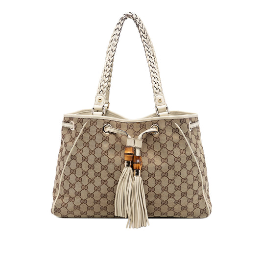 Medium GG Canvas Braided Peggy Tote