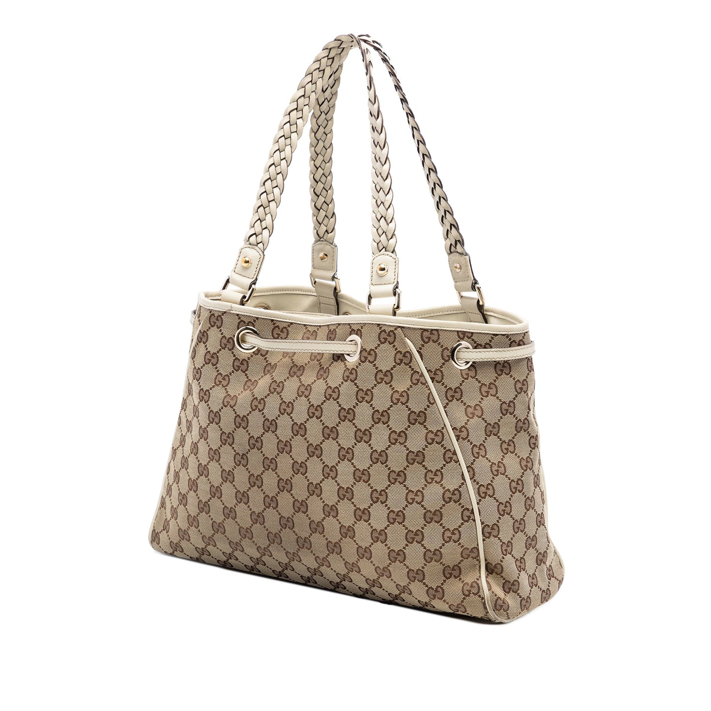 Medium GG Canvas Braided Peggy Tote
