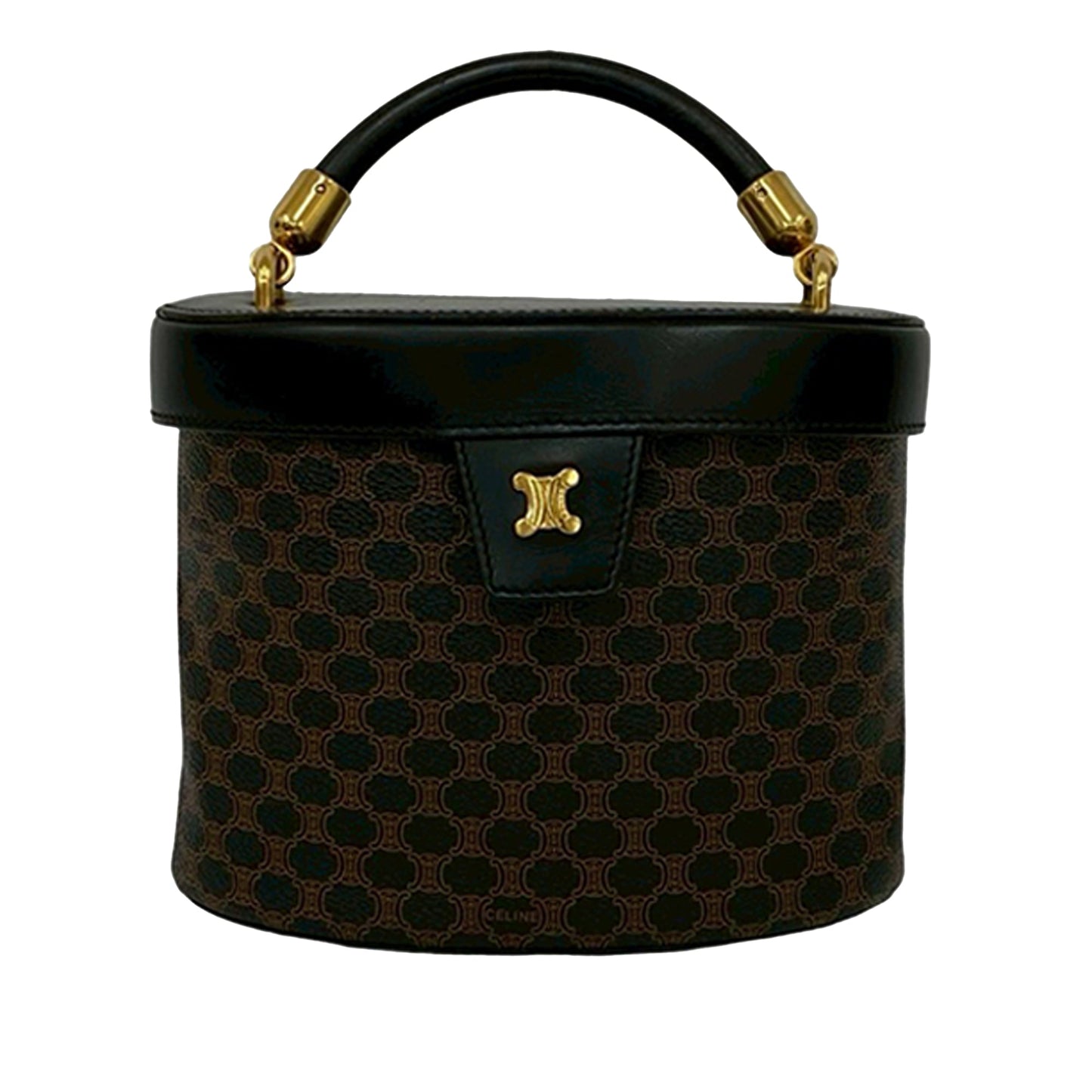 Celine Macadam Coated Canvas Vanity Bag