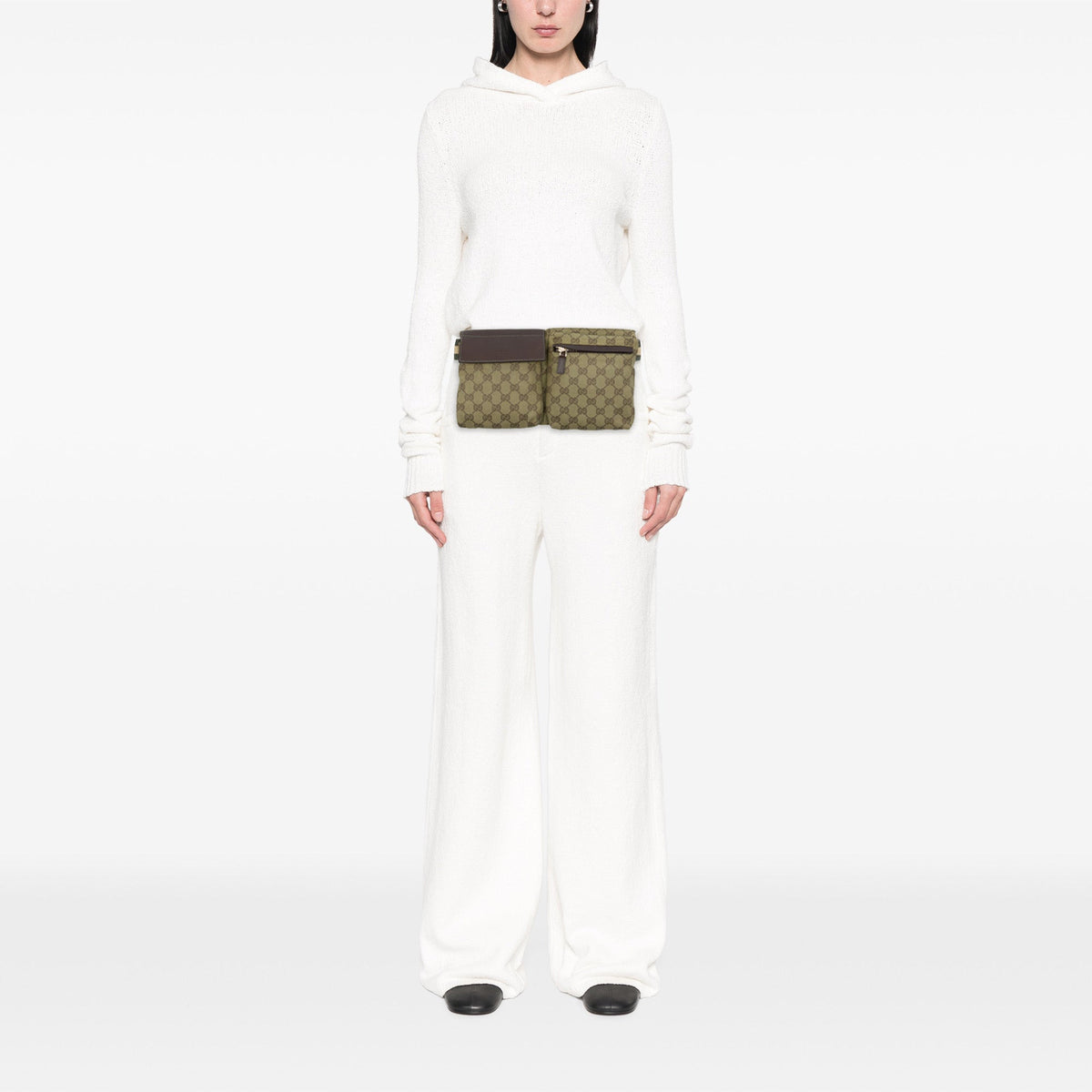 Gucci GG Canvas Web Double Pocket Belt Bag