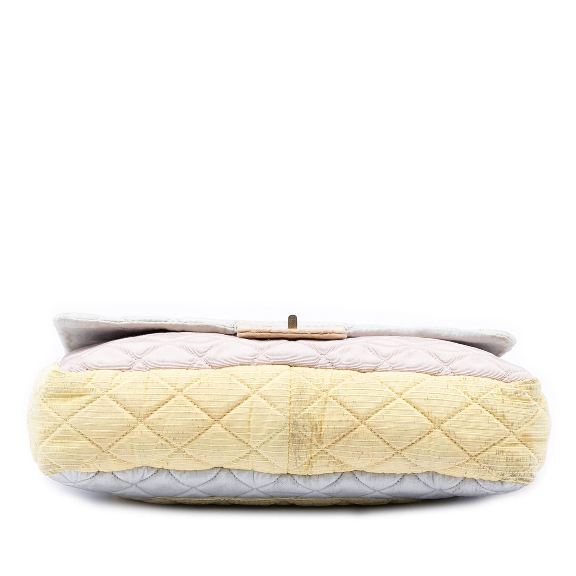 Chanel Tricolor Quilted Grosgrain Satin Reissue 2.55 Single Flap 227